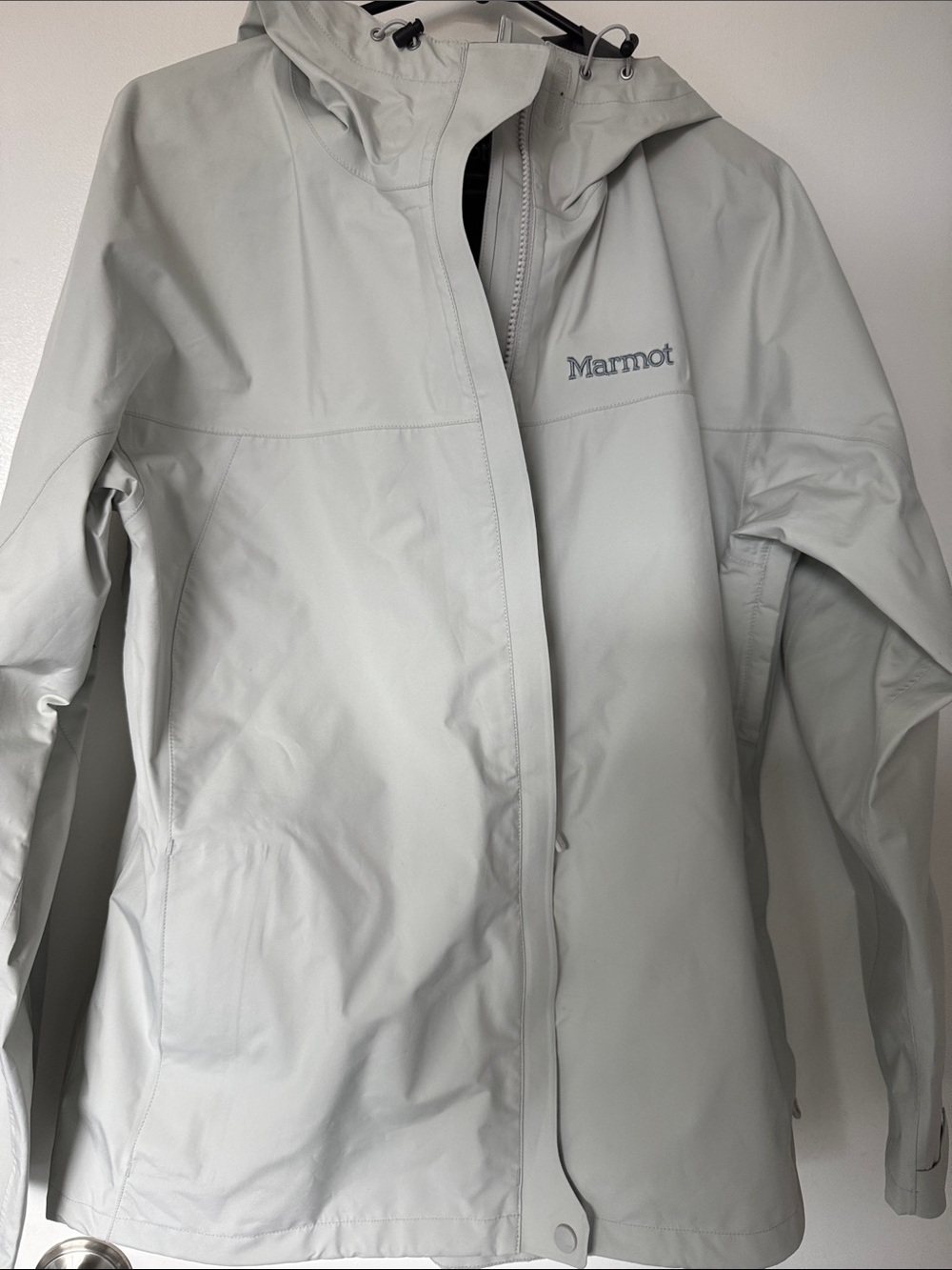 Marmot Women's Pale Gray Waterproof Hooded Ski Jacket